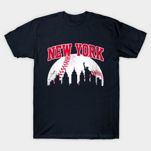 Vintage New York Skyline City Gameday Retro Vintage USA T-Shirt